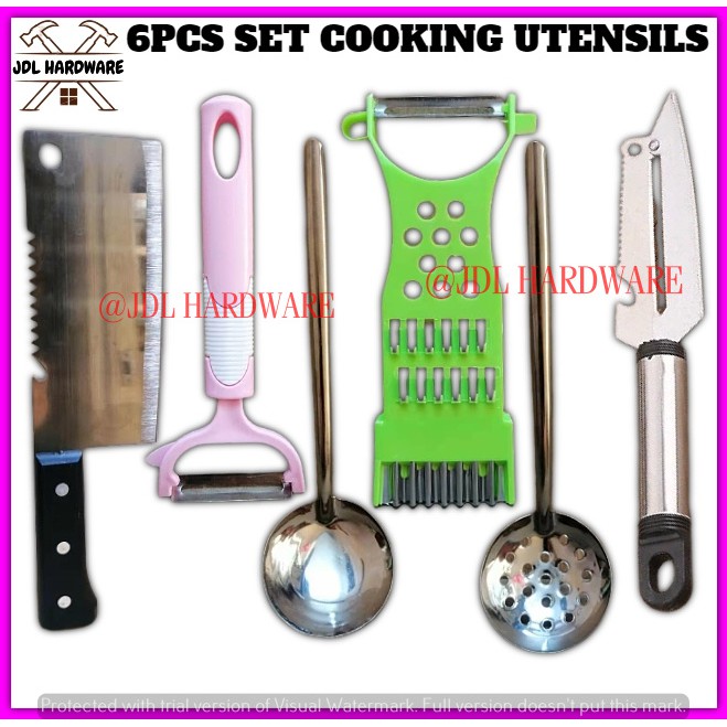 2047 6PCS/SET Cooking Utensils Knife Multi Purpose Peeler Small Ladle Small Skimmer Knife w/ Peeler