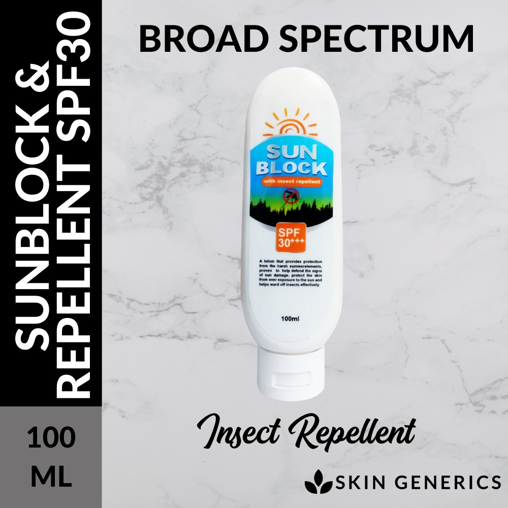 Sunblock with Insect Repellent with SPF30++ Natural Sunscreen Lotion for Family and Kids