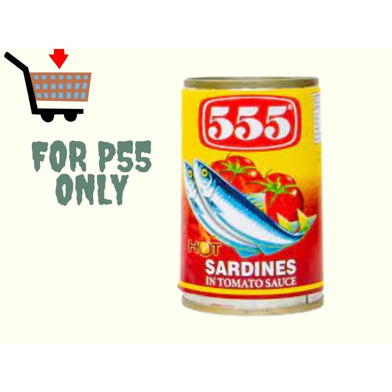 555 Hot Sardines in Tomato Sauce 425g (Expiry June 2024) Shopee