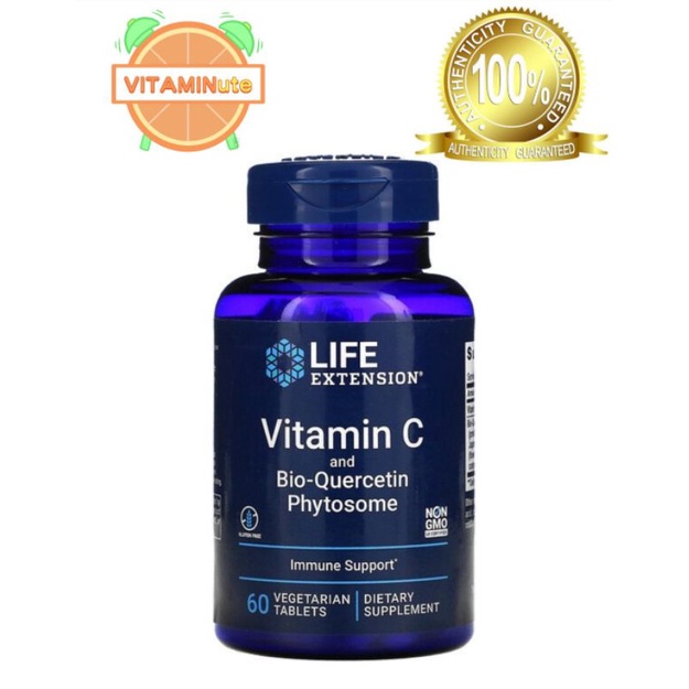 Life Extension, Vitamin C and Bio-Quercetin Phytosome, 60 Vegetarian Tablets