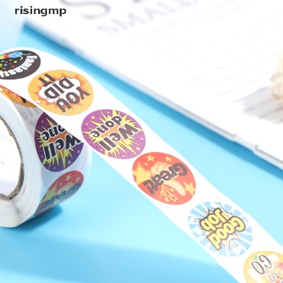 [risingmp] 500pcs “good job” reward sticker 8 designs cartoon words sticker good for kids HOT SELL #8