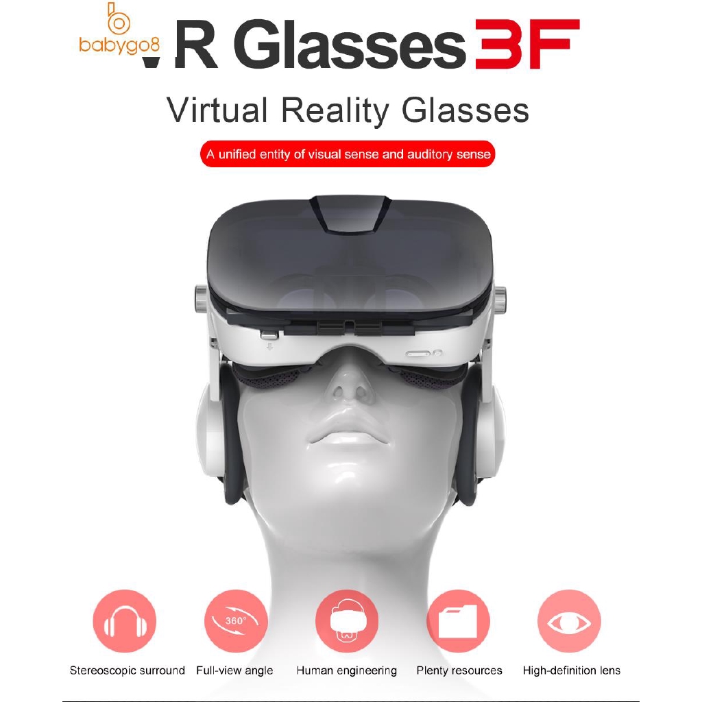 Fiit Vr 3f Stereo Video 3d Glasses Vr Headset Virtual Reality Smartphone Google Cardboard Helmet Vr Shopee Philippines