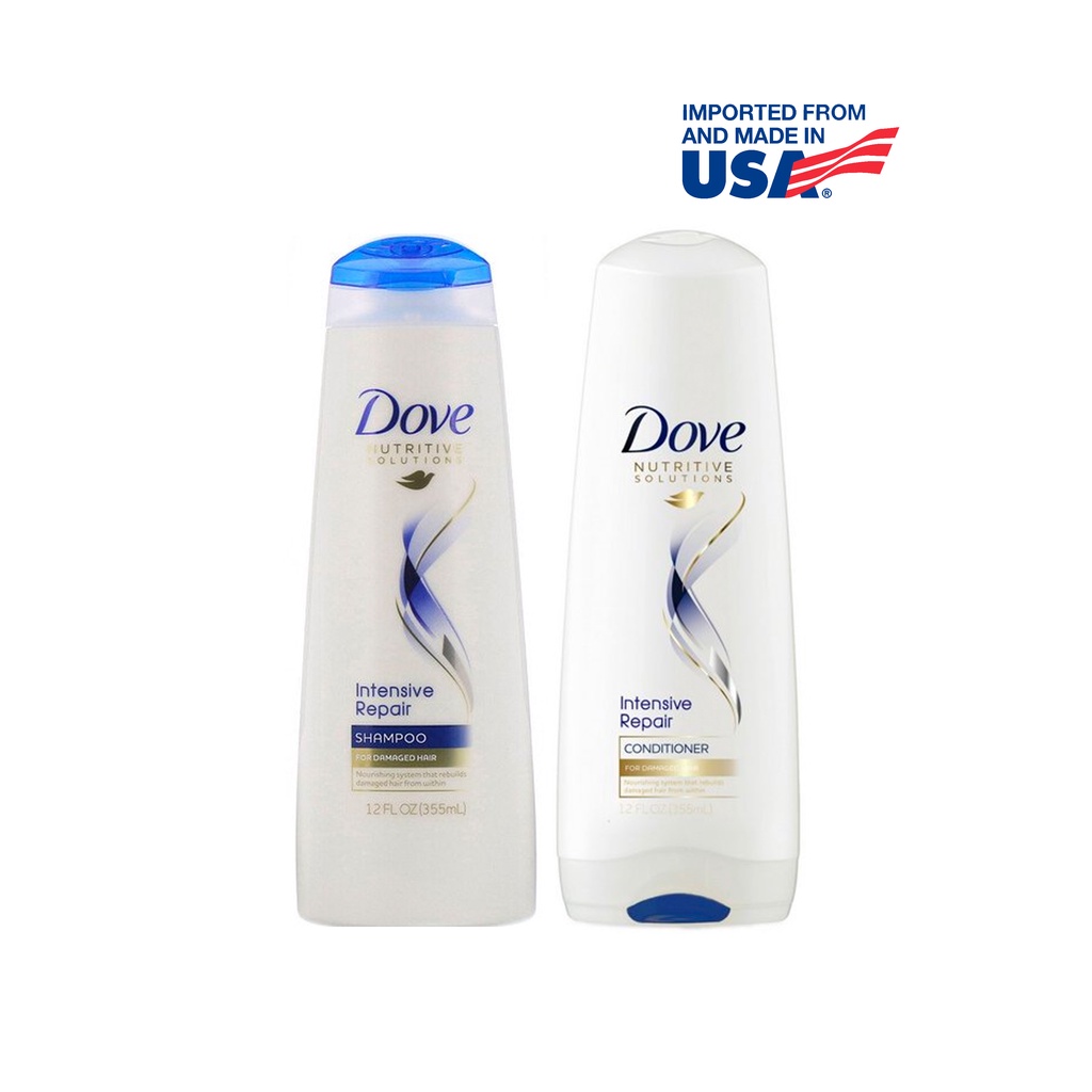 Dove Shampoo and Conditioner Intensive Repair, 355 mL Shopee Philippines