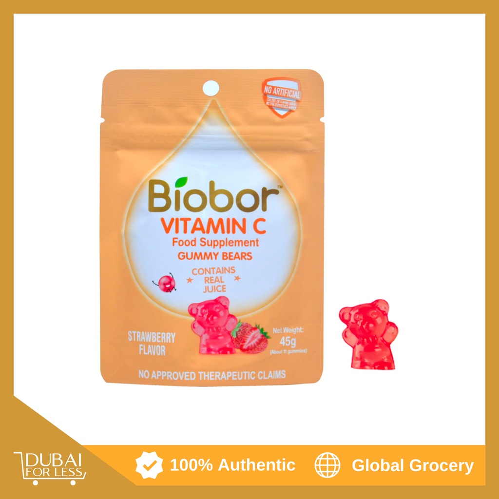 Biobor Gummies strawberry with Vitamin C 45g Shopee Philippines