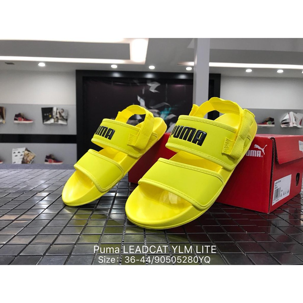 puma yellow sandals