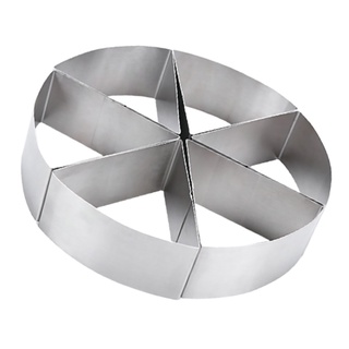 6Pcs Stainless Steel Round Cake Cutting Mould Triangle Mousse Cutter Cutting Tool #2
