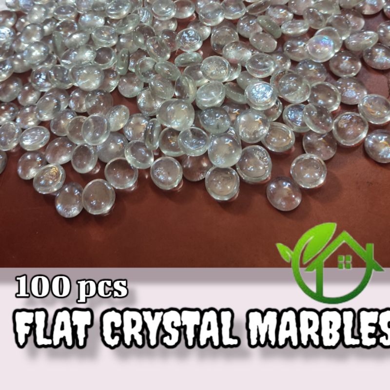 11.11 Mega Sale 100 pieces Flat Marbles Glass Gem Marbles Craft