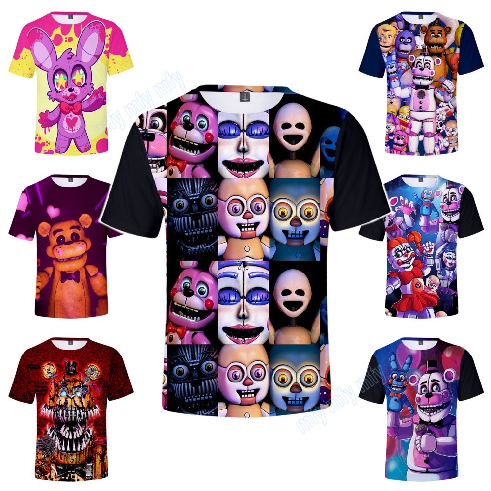 NEW Five Nights at Freddys Casual Short Sleeve T-Shirt For Kids Boy ...