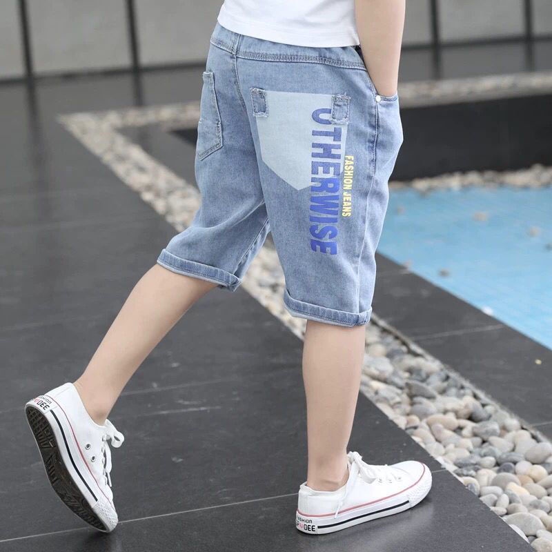 Children's Shorts Boy's Denim Shorts Thin Boys' Fifth Pants Trendy ...