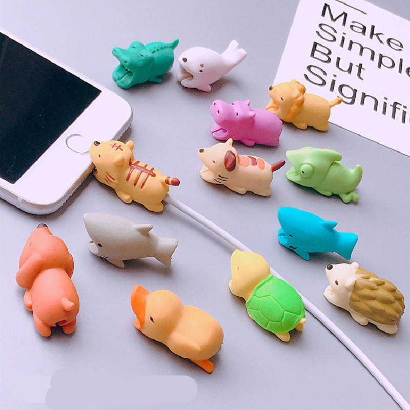 Cable Bite Cartoon Animal Shape antibreak Cable Protection Mini usb