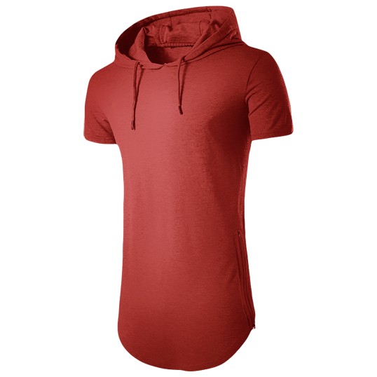 red short sleeve hoodie