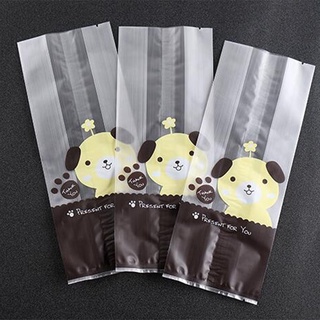 plastic bag with design 25Pcs Kawaii Cat Dog Plastic Cookie Biscuit Packaging Bags Cake Chocolate #2