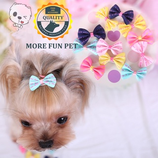 Pet Dog Cat Puppy Bow Tie Flower Bowknot Hair Clips Simple Beautiful