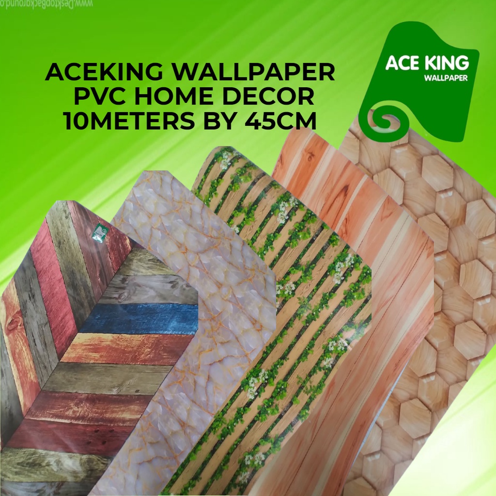 WALLPAPER ACEKING HUB HOME DECOR PVC ACTUAL POST WALL STICKER 10M X 45CM WATERPROOF SELF ADHESIVE