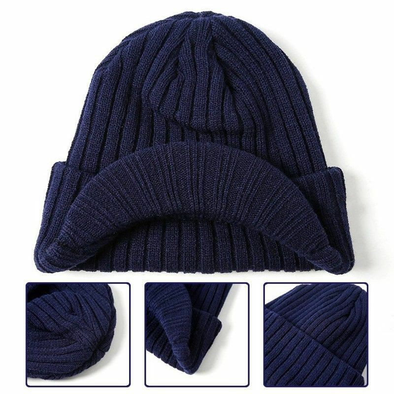 peaked beanie hat