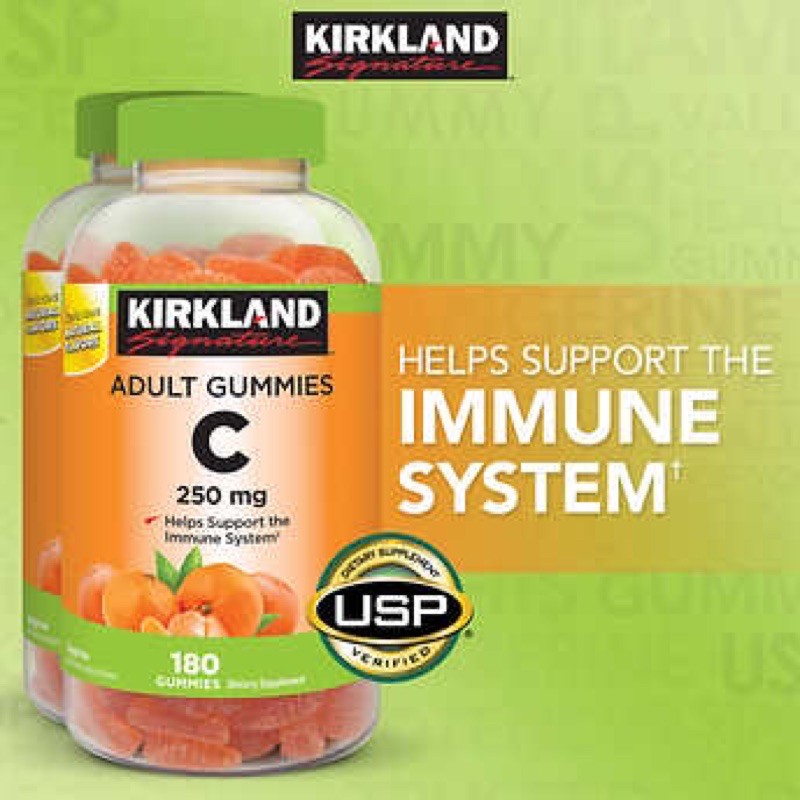 Kirkland Signature Adult Gummies C, 250mg, 180 Gummies, EXP MAY 2023