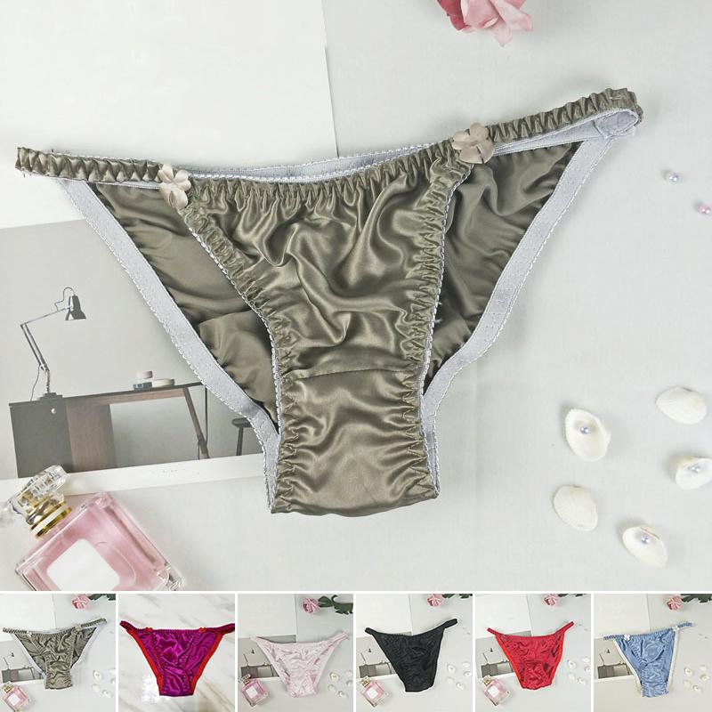Satin Womens Panties Seamless Thongs Panty Knickes G-string | Shopee ...