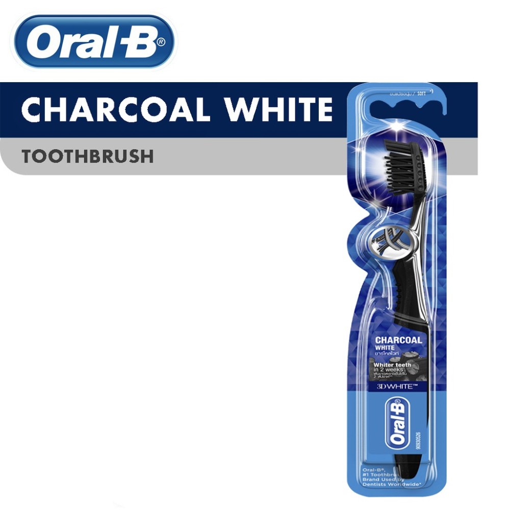 ORAL B Charcoal White Toothbrush 1s | Shopee Philippines