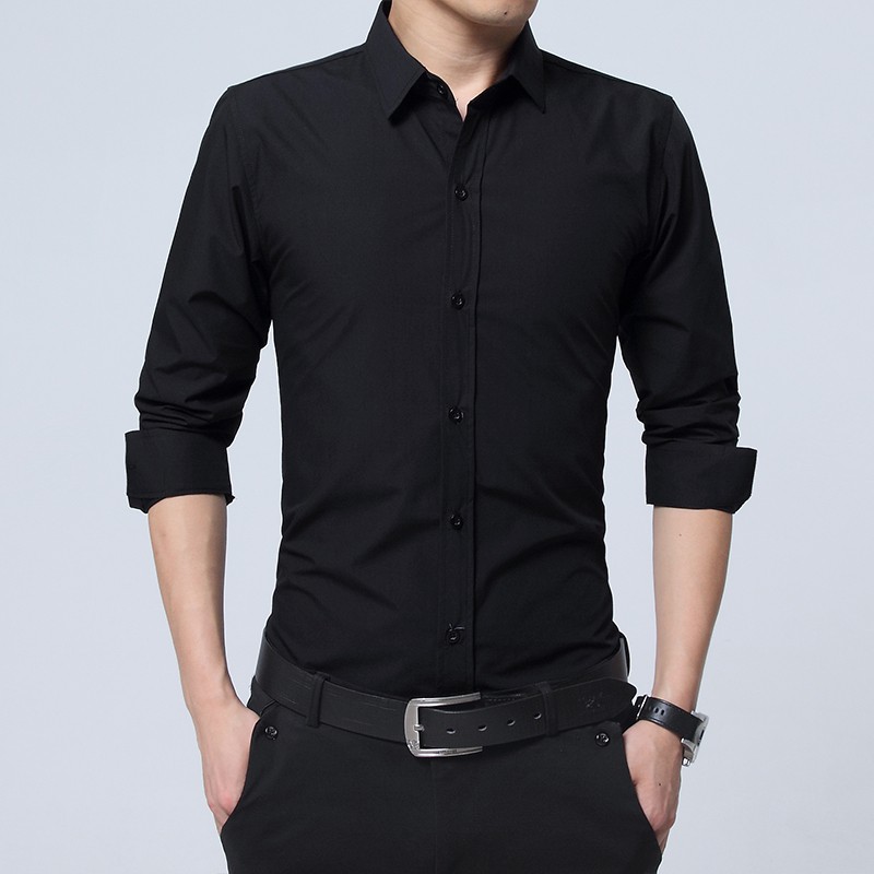 black business casual shirt