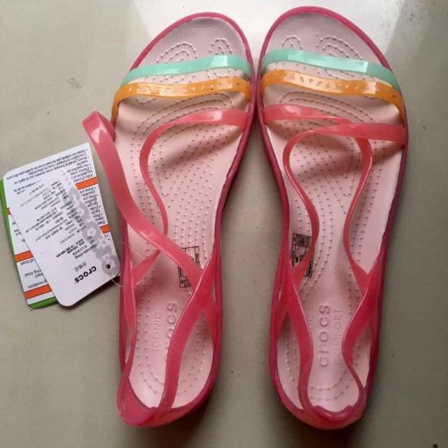 crocs strappy flip flops