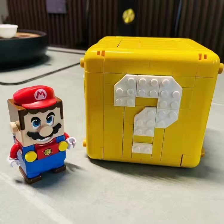 Super Mario building block box Louis building block ornament doll doll ...