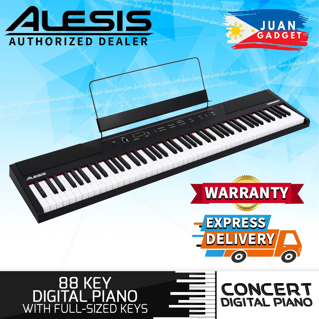 Alesis Concert Key Digital Piano With Full Sized Keys With Sustain Pedal And Power Supply Shopee Philippines