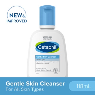 Cetaphil Gentle Skin Cleanser 118ml [For Sensitive Skin / Non-Drying Facial Wash / Paraben Free]