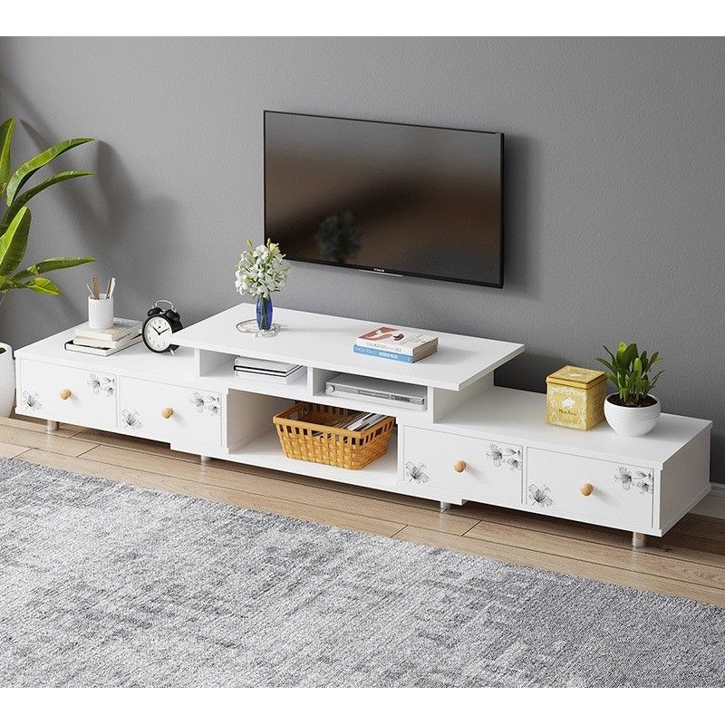 Tv Rack With 4 Drawers- Tv Cabinet | Shopee Philippines