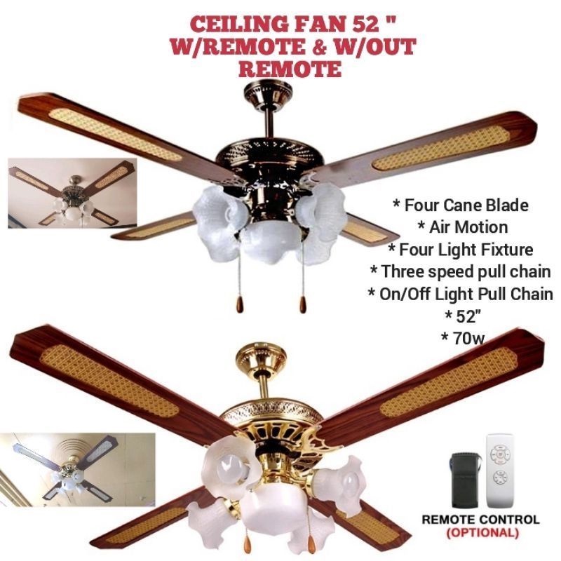 Ceiling Fan With Light And Remote Philippines Shelly Lighting