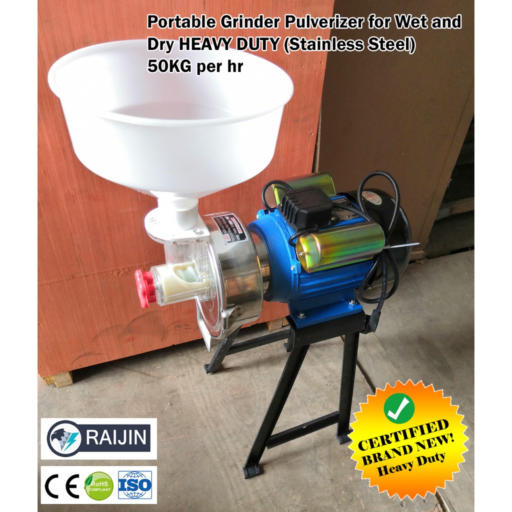 Portable corn mill pulverizer Stainless heavy duty brand new raijin