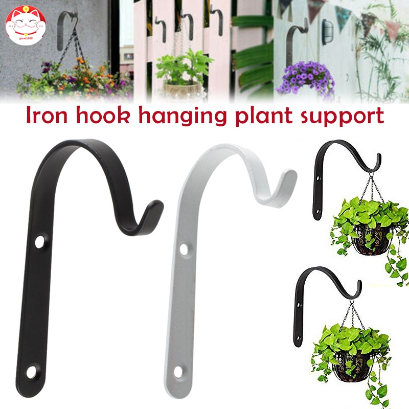 4/10Pcs Outdoor Garden Hanging Plant Hanger Hook Basket Brackets Hot