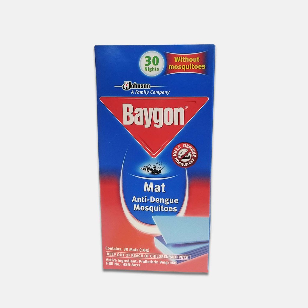 Baygon Mat AntiDengue Mosquitoes 30 Mats (18g) Shopee Philippines