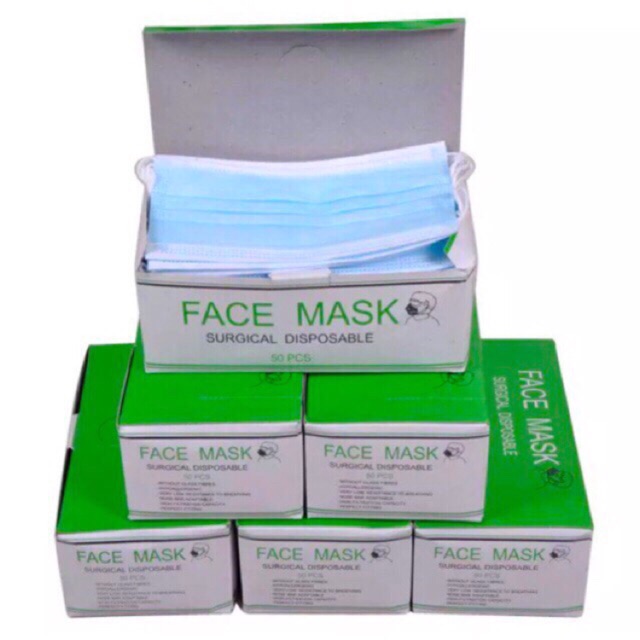 Disposable ADULT Surgical Medical Face Mask 50pcs/box!! | Shopee Philippines