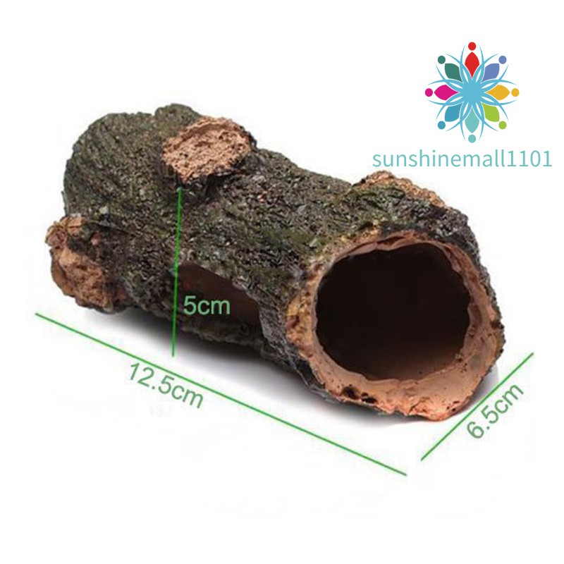 Aquarium Ornament Hollow Trunk Simulation Tree Log Wood Polyresin Landscape Fish Tank Decoration #3