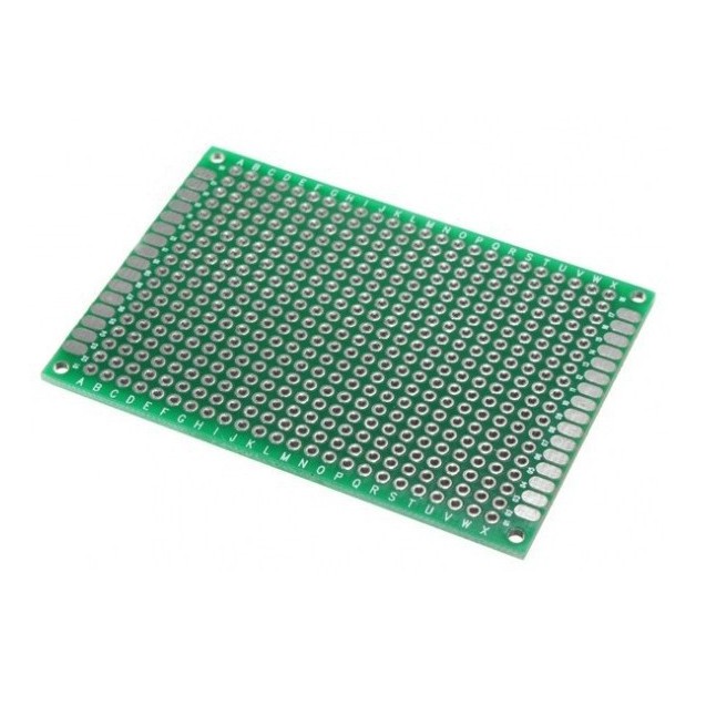 thumbnail image 2 of 5x7cm PCB Soldering Board – 24 Row Universal Grid Board, 1-10pcs Available 2 of 6