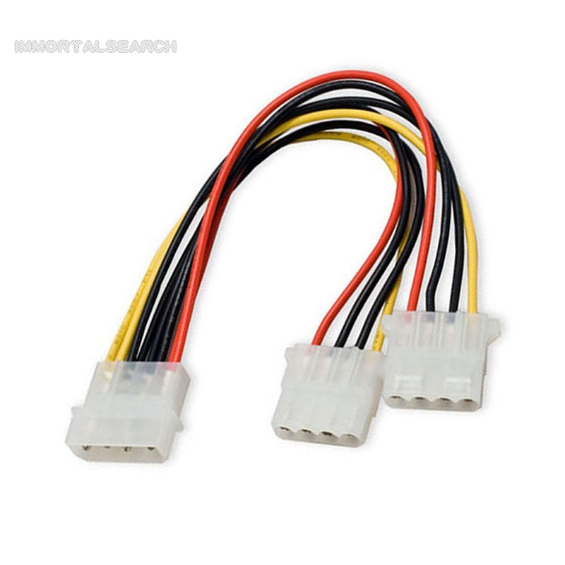 Female to Male HDD IDE Computer Fan Internal Power Extension Cable 8 Inch Aiyide 2 Pack Computer Molex 4 Pin Power Supply Extension Cable 