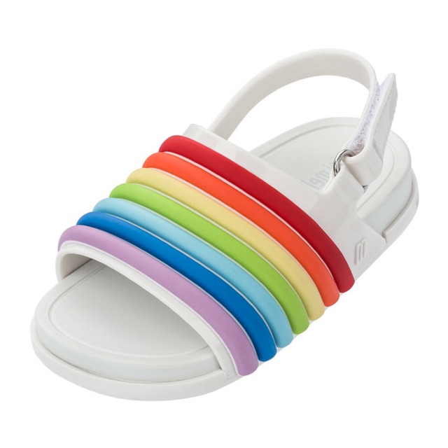 mini melissa beach slide sandal rainbow