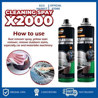 Foam Cleaner Spray for Car and House x2000 MultiPurpose Deep Cleaning Spray for Seats Sofa Tiles