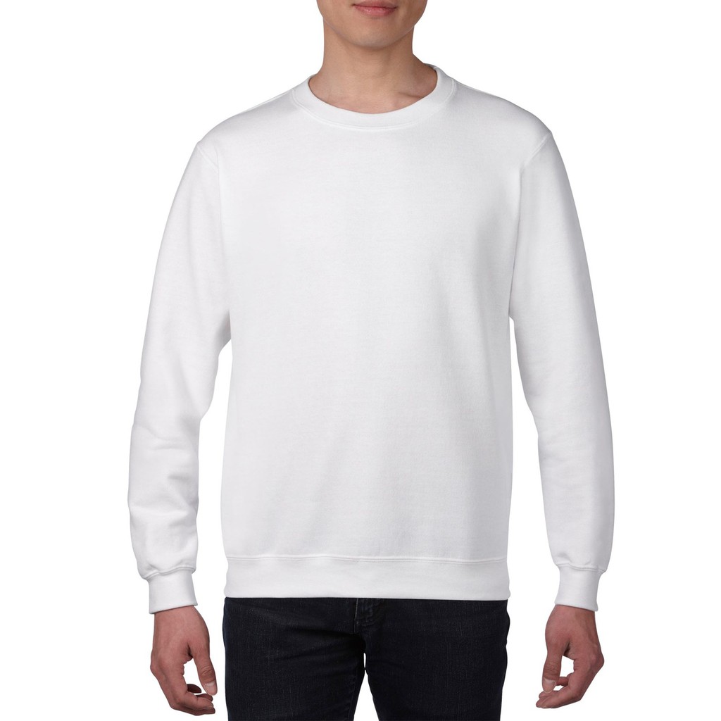 gildan white sweater