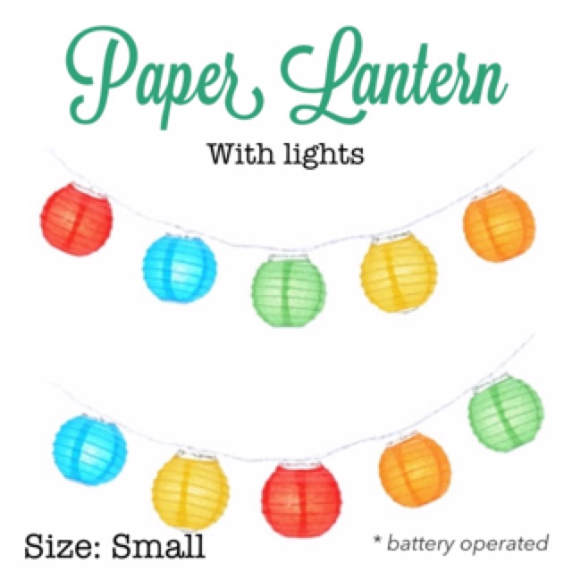 Paper Lantern with lights (battery operated) Shopee Philippines