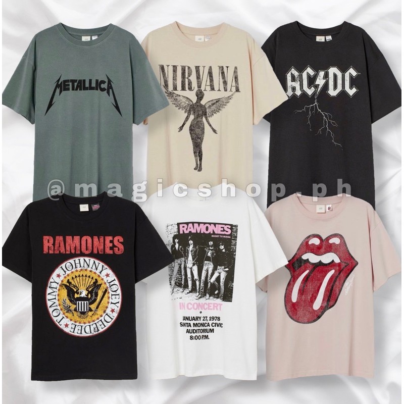 Frivillig Plenarmøde blanding H&M Classic Band T-shirt (for women) | Shopee Philippines