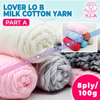 Yia Lo B 8Ply Milk Cotton Yarn Wool Thread For Knitted Scarf Handmade DIY Crochet Lover 100G