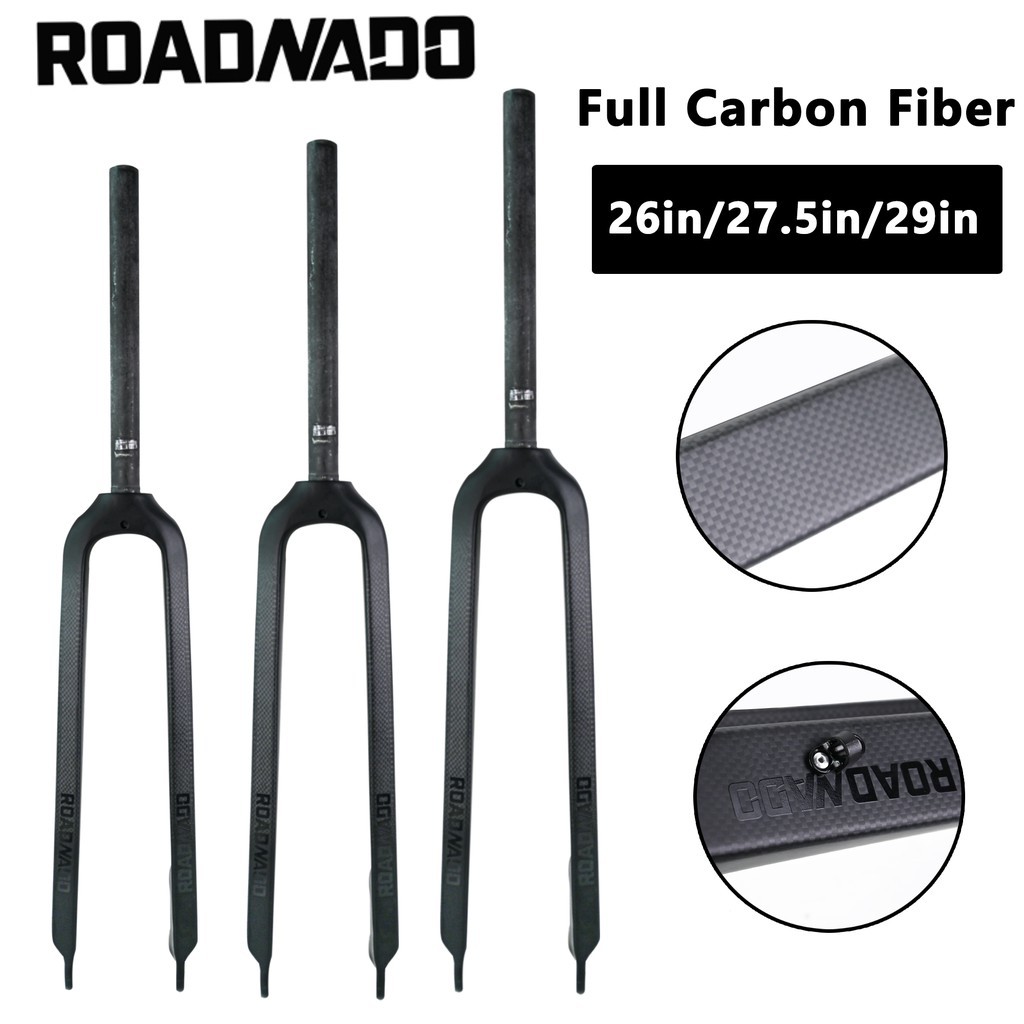 ROADNADO MTB Fork T800 Full Carbon Fiber Bike Front Fork Bicyle Rigid