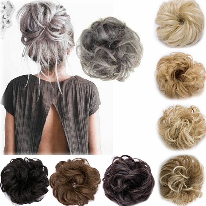 1pc Curly Messy Bun Hair Piece Scrunchie Updo Cover Hair