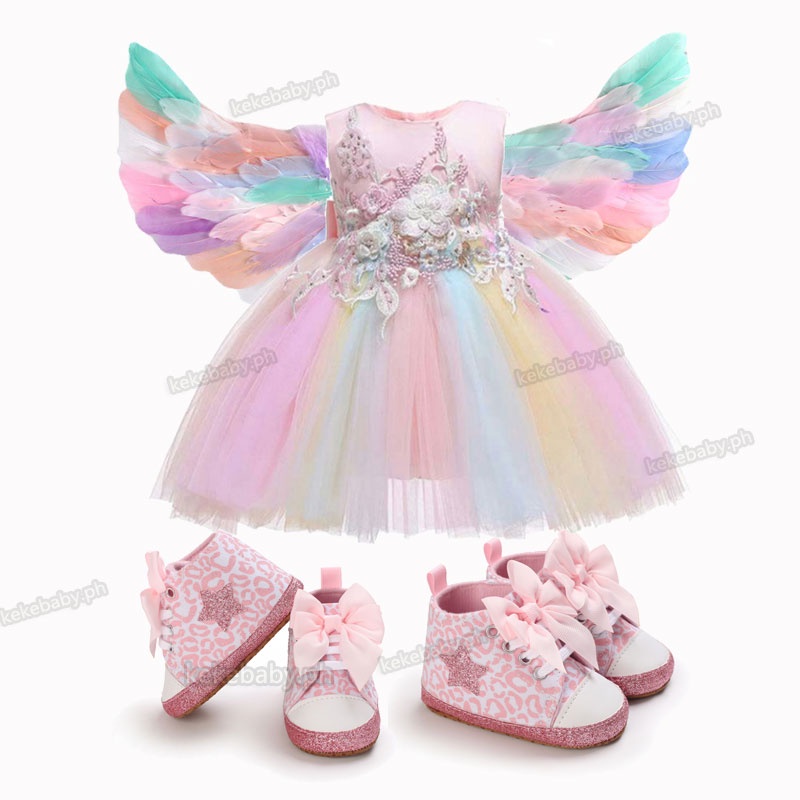 Baby Girls Unicorn Rainbow Tutu Party Dress