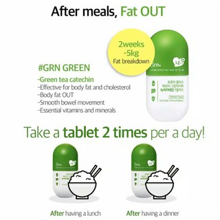 GRN+ Korean Diet Pill (upgrade Season 3) Pink&Green 2bottle *Free Gift