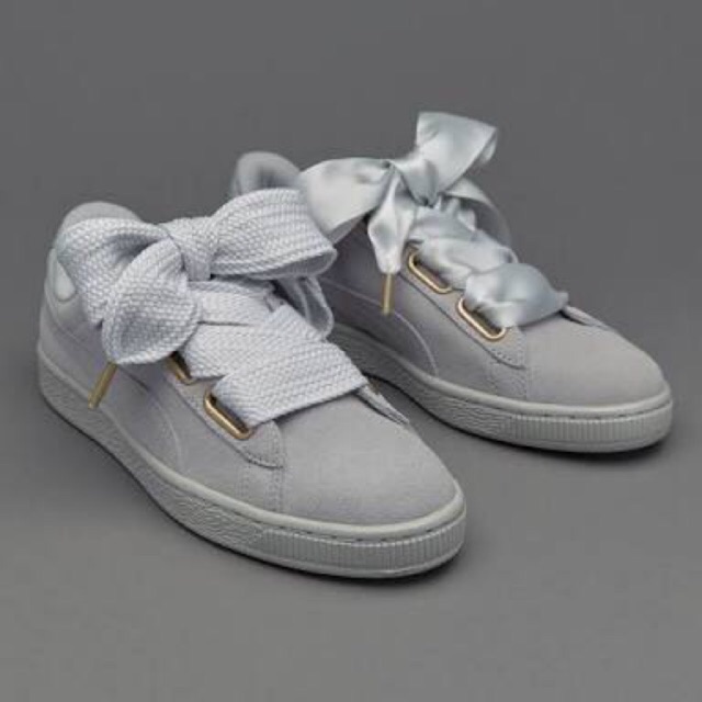 puma suede heart grey