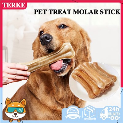 （Hot sale）TERKE Cowhide Bones Pet Tooth Grinding Stick Dog Toys Bones Pet Chew Toothbrush Small Larg #1