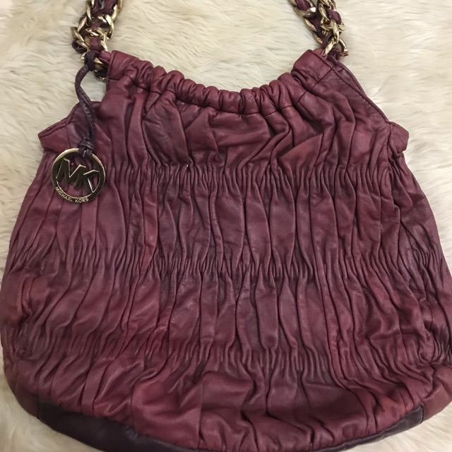 michael kors lambskin handbag