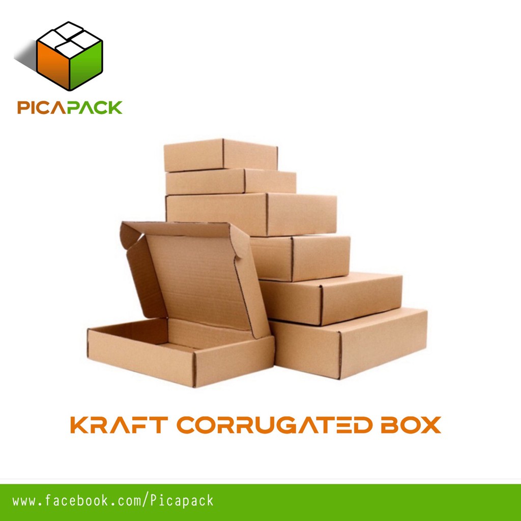 5 pcs full Kraft Brown corrugated Mailer Box cardboard box (PH based ...